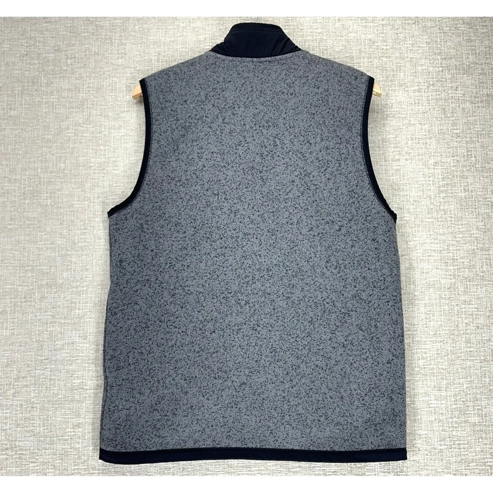 The North Face Vest Mens Small Gray Sweater Fleece Full Zip‎ Pockets NF0ASGL3